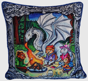 Dragon Campfire Scatter Cushion Covers